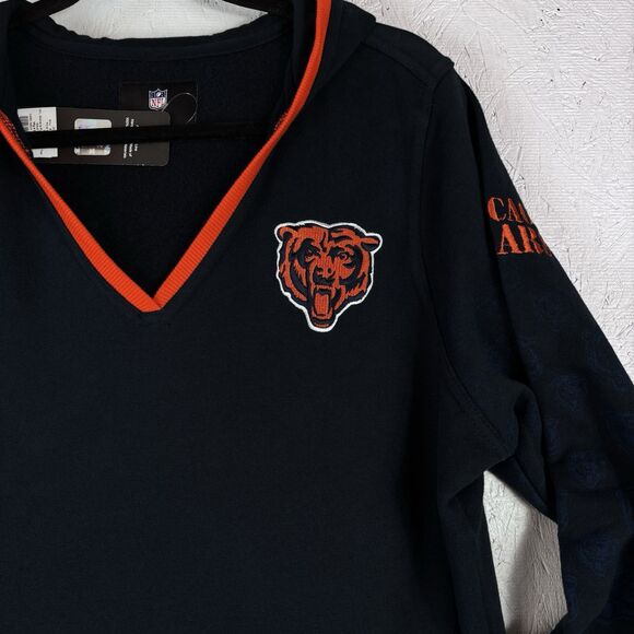 NWT NFL Proline Chicago Bears Pull Over Embroidered Hoodie Women’s Size Large ￼ - Picture 2 of 13